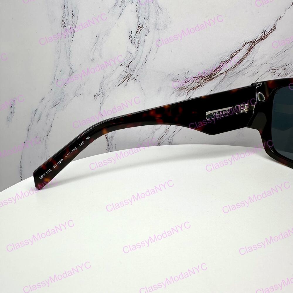 New PRADA Sunglasses Brown Root Tortoise Square Men's Plaque Logo - Picture 8 of 16